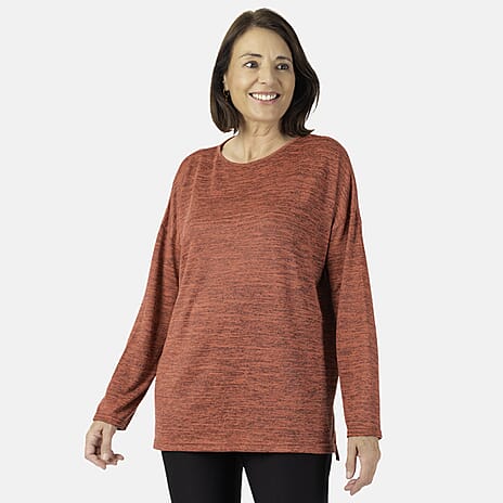 Closeout Deal Marl Tunic (Size 8) - Rust