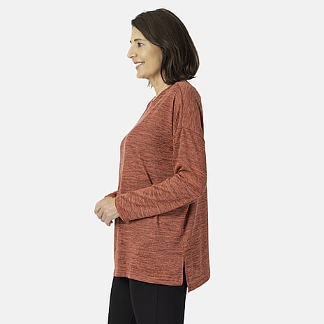 Closeout Deal Marl Tunic (Size 8) - Rust