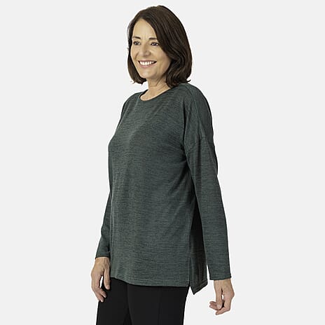 Closeout Deal- Marl Tunic (Size 12) - Green