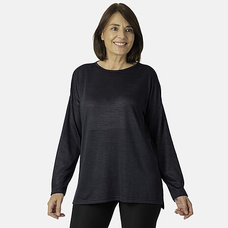 Closeout Deal- Marl Tunic (Size 14) - Navy