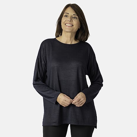 Closeout Deal- Marl Tunic (Size 14) - Navy