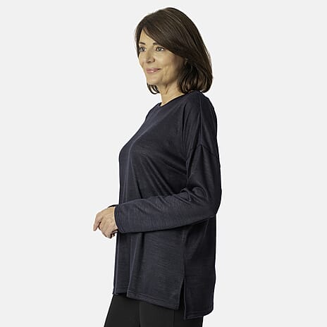 Closeout Deal- Marl Tunic (Size 14) - Navy