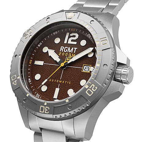 RGMT Demolition Automatic Movt. Brown Dial 200ATM Water Resistance Mens Watch