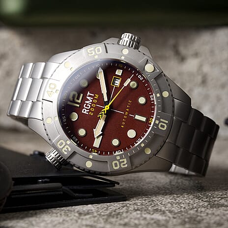 RGMT Demolition Automatic Movt. Brown Dial 200ATM Water Resistance Mens Watch