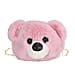 Cute Teddy Plush Crossbody Bag with Long Chain Strap