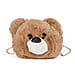 Cute Teddy Plush Crossbody Bag with Long Chain Strap