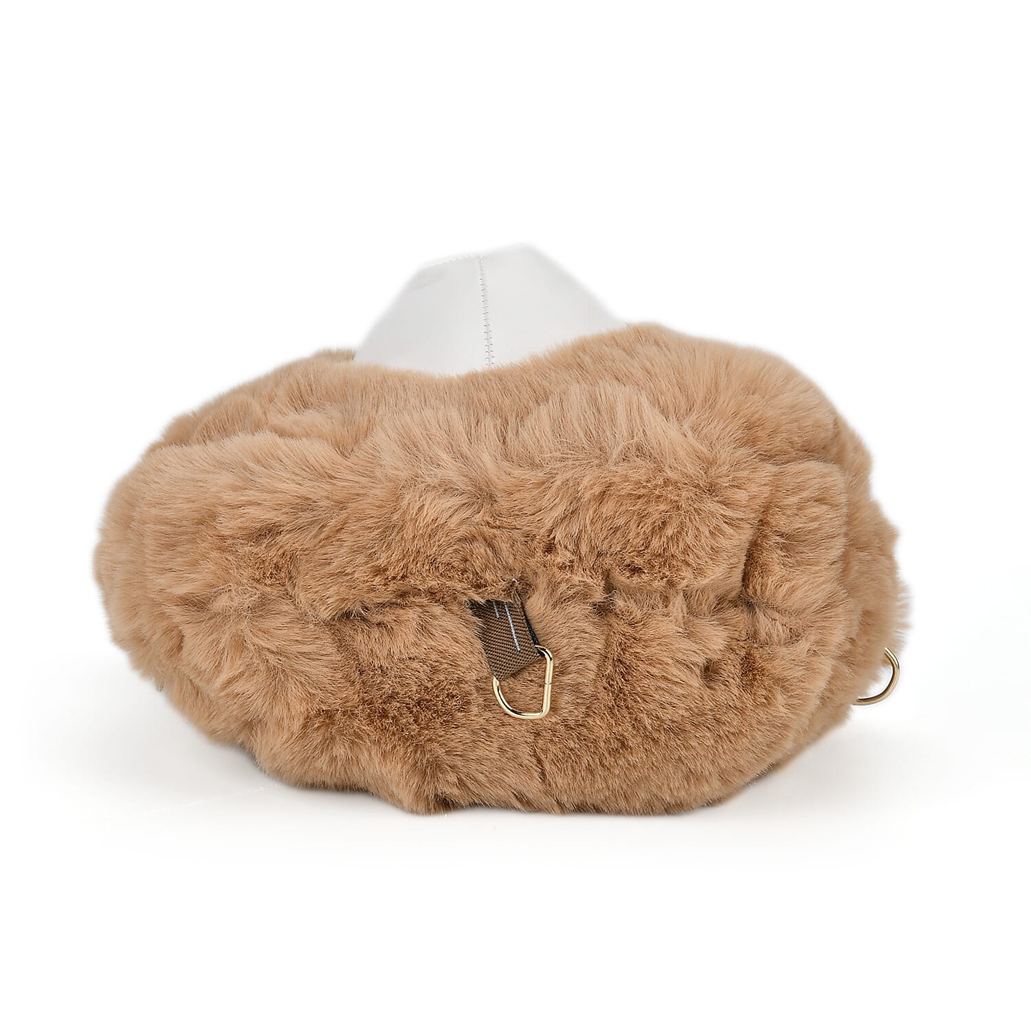 Cute Teddy Plush Crossbody Bag - Brown
