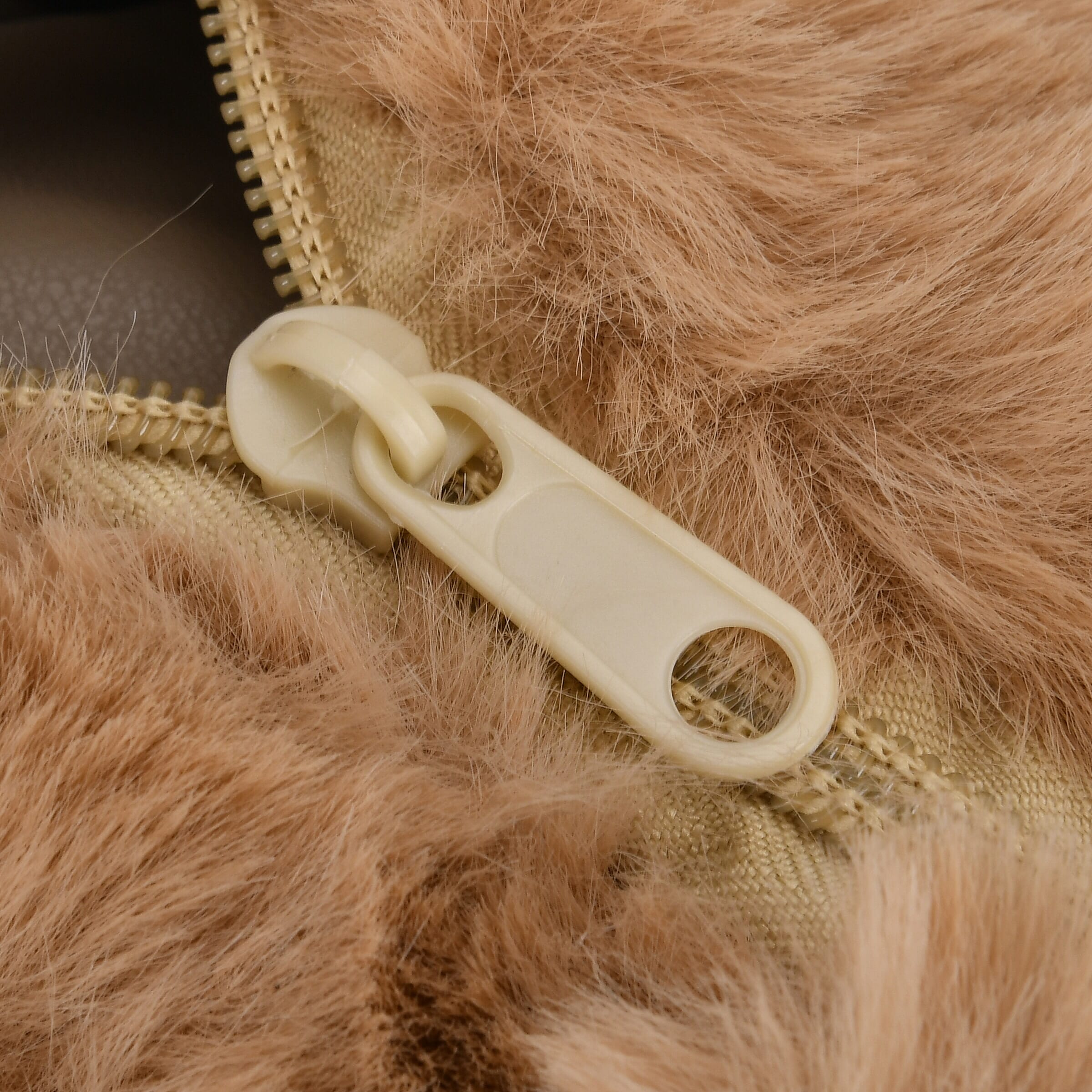 Cute Teddy Plush Crossbody Bag - Brown