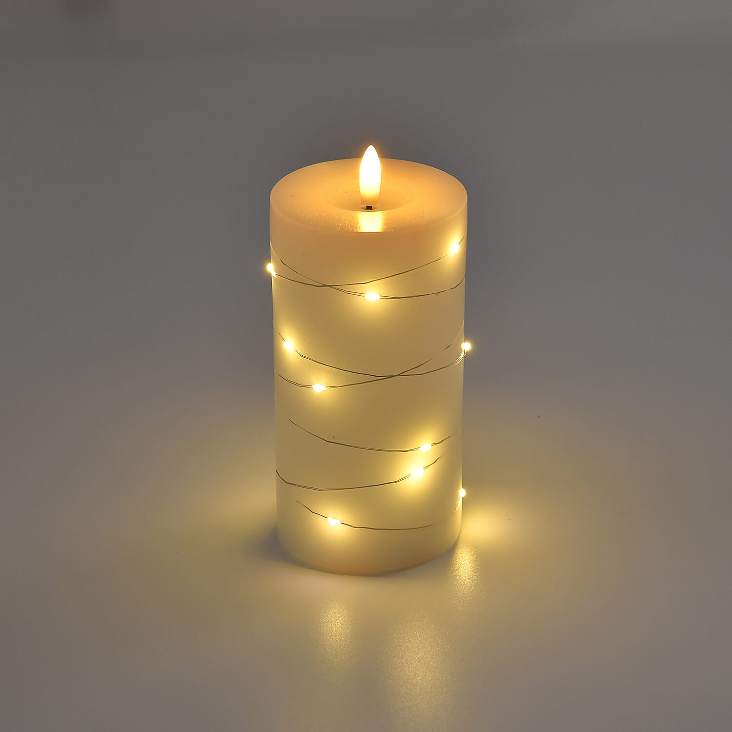 Set of 3 LED Candle with Remote (2AA Battery not inc.) - White