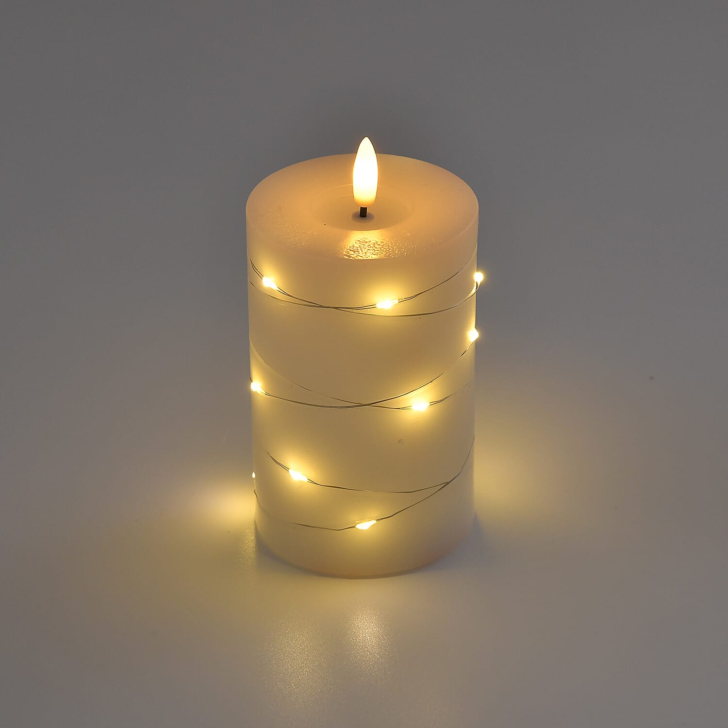 Set of 3 LED Candle with Remote (2AA Battery not inc.) - White