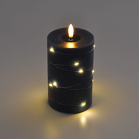 Set of 3 LED Candle with Remote (2AA Battery not inc.) - Blue