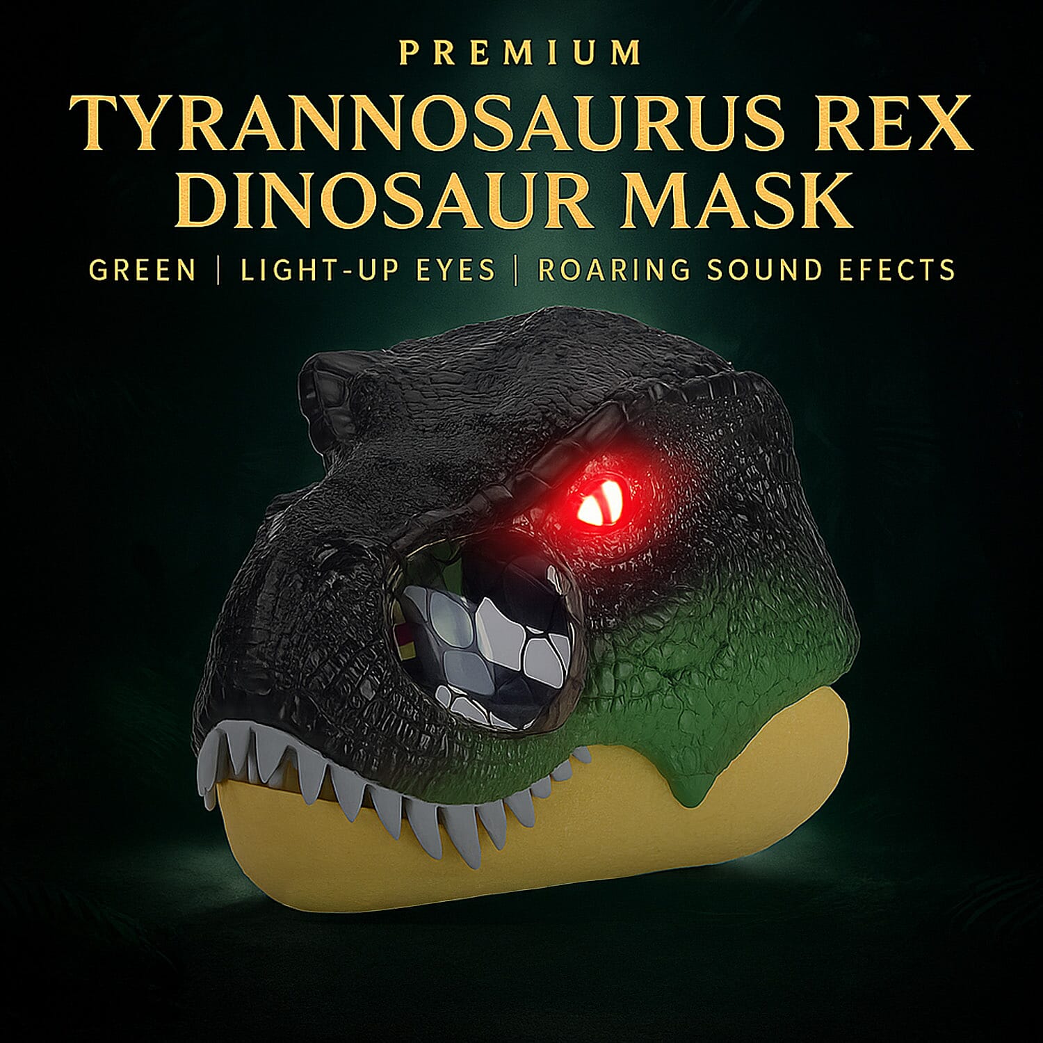 Sound - Eye Lights Electric Dinosaur Mask - Green