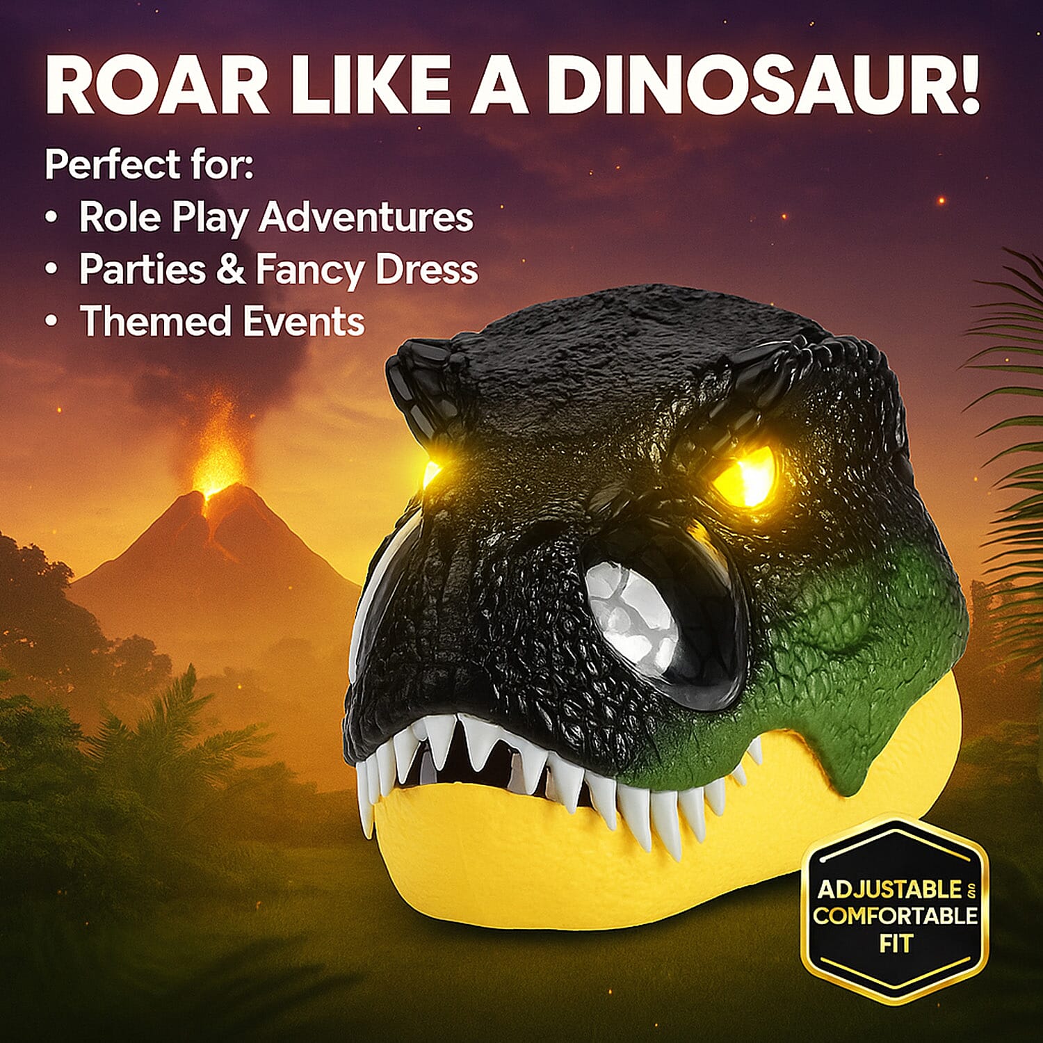 Sound - Eye Lights Electric Dinosaur Mask - Green