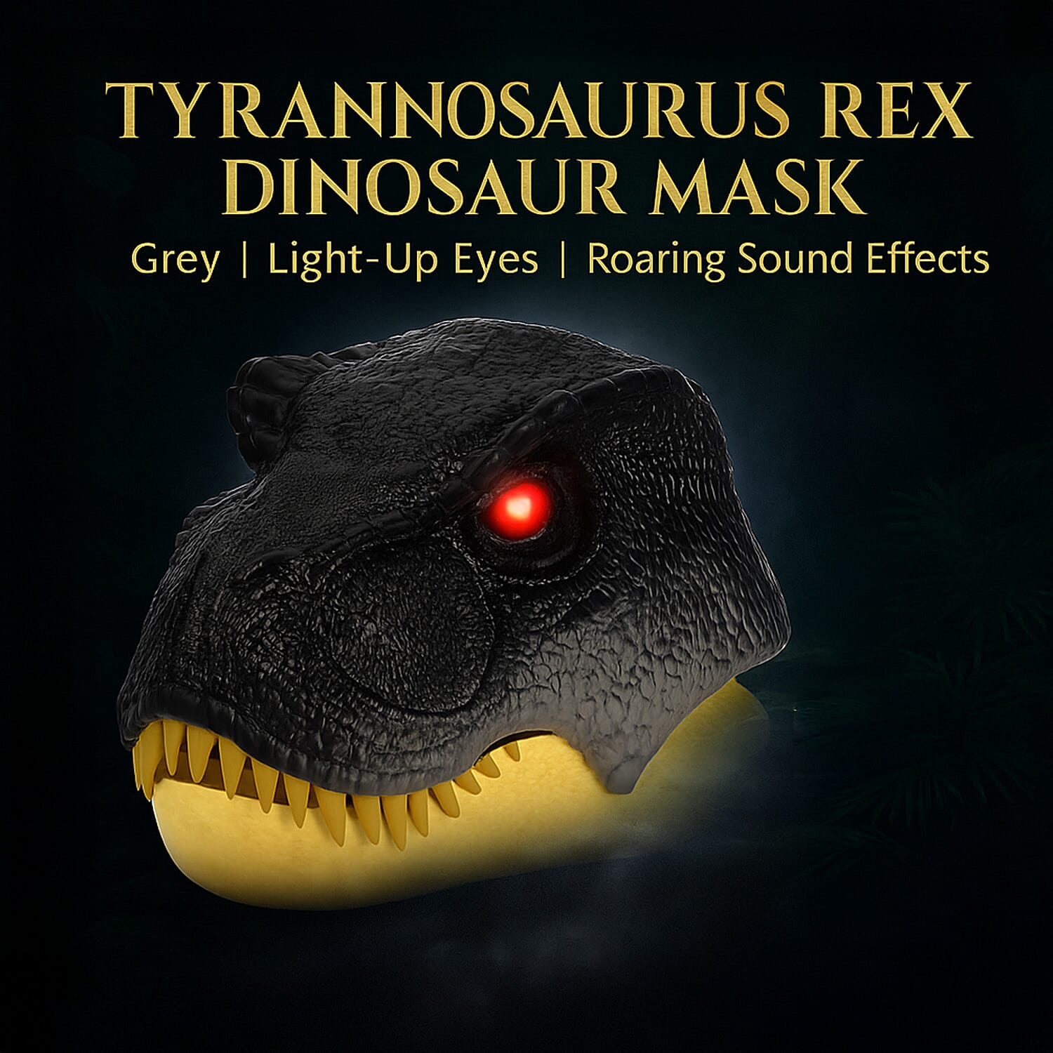 Sound - Eye Lights Electric Dinosaur Mask - Grey