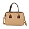 One Time Designer Closeout - Fully Lined Luxury Handbag With Adjustable Cross Body Strap - Beige