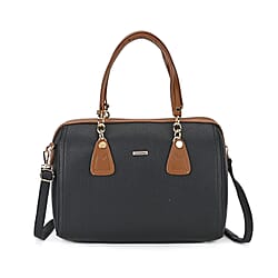 One Time Designer Closeout - Fully Lined Luxury Handbag With Adjustable Cross Body Strap - Blue