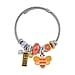 Ceramic Beads Enamelled Charms Bee Adjustable Bangle