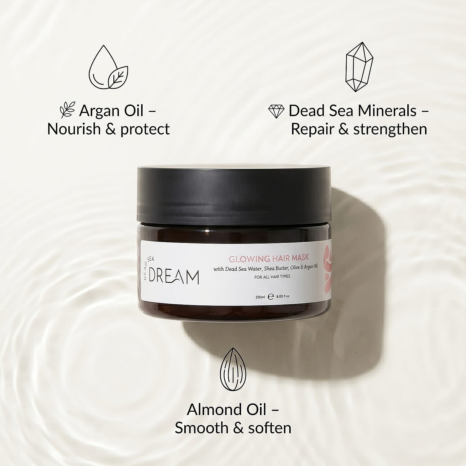 Dead Sea Dream Glowing Hair Mask - 250ml