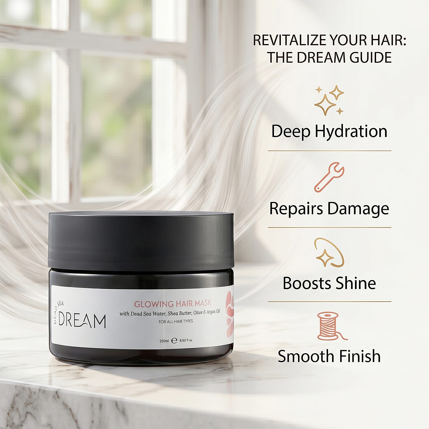 Dead Sea Dream Glowing Hair Mask - 250ml