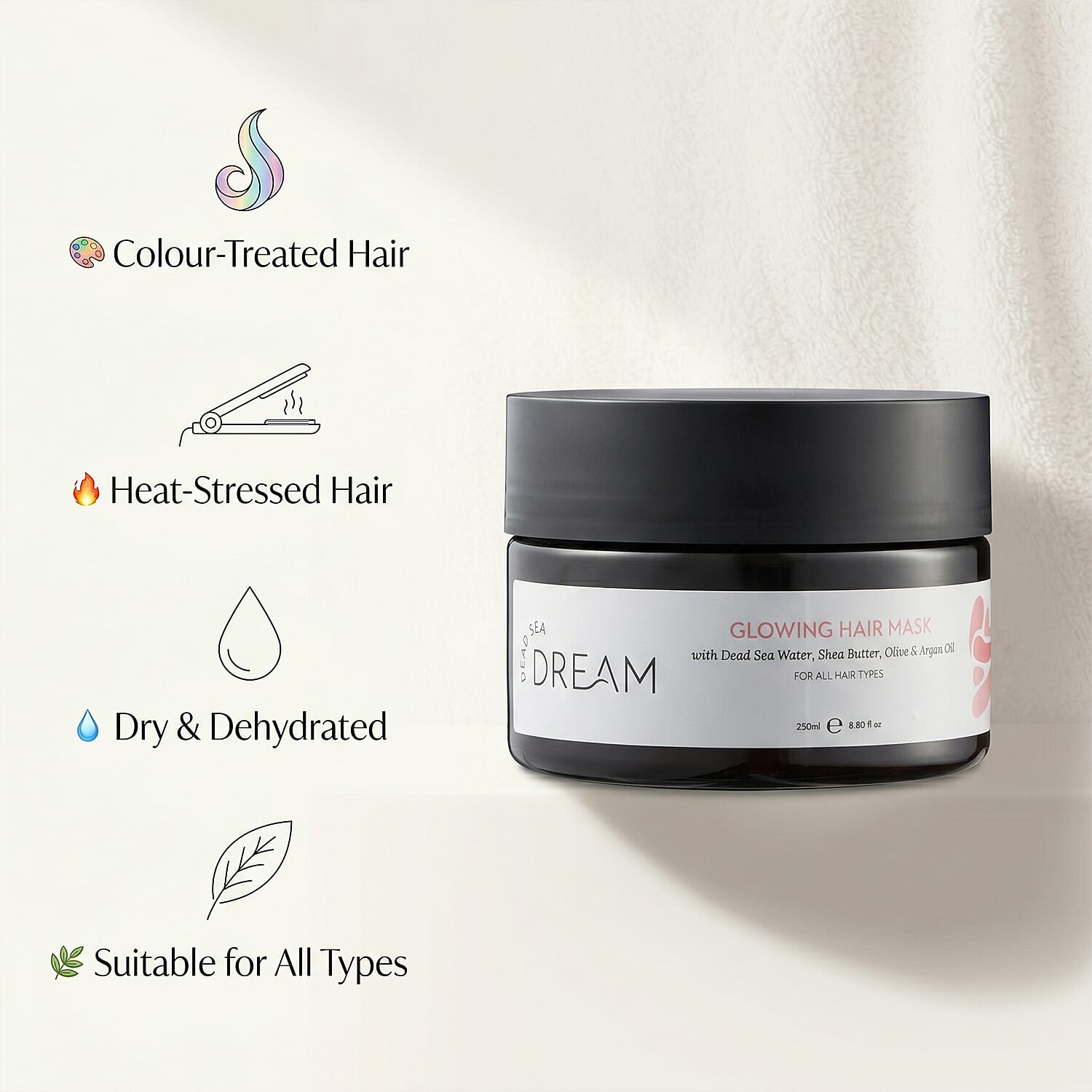 Dead Sea Dream Glowing Hair Mask - 250ml
