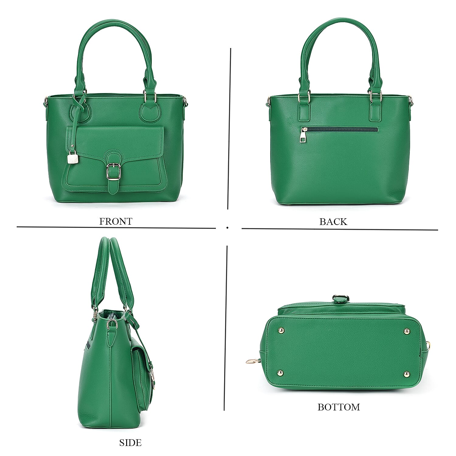 Solid Satchel Crossbody Bag - Green