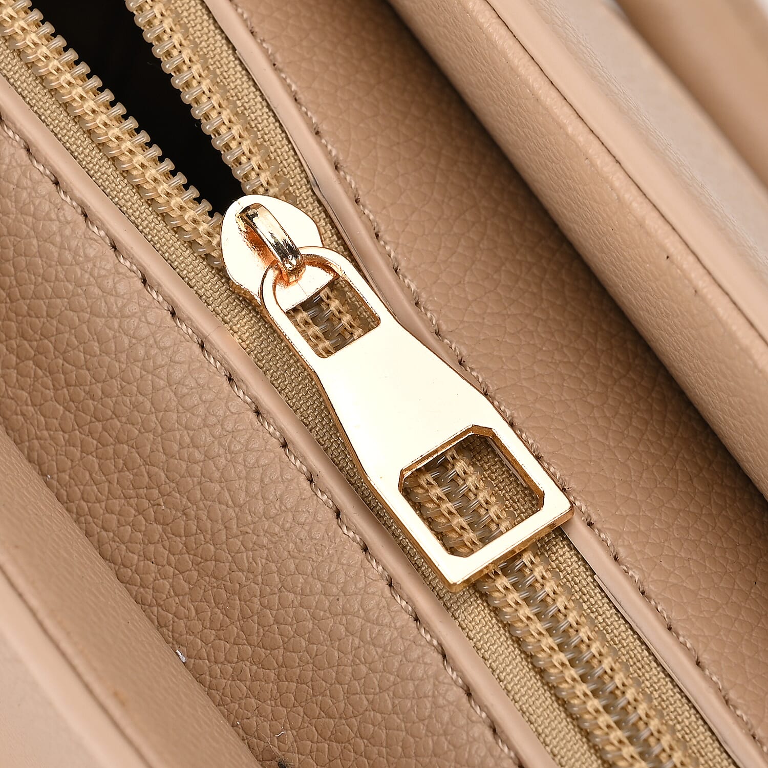 Solid Satchel Crossbody Bag - Beige