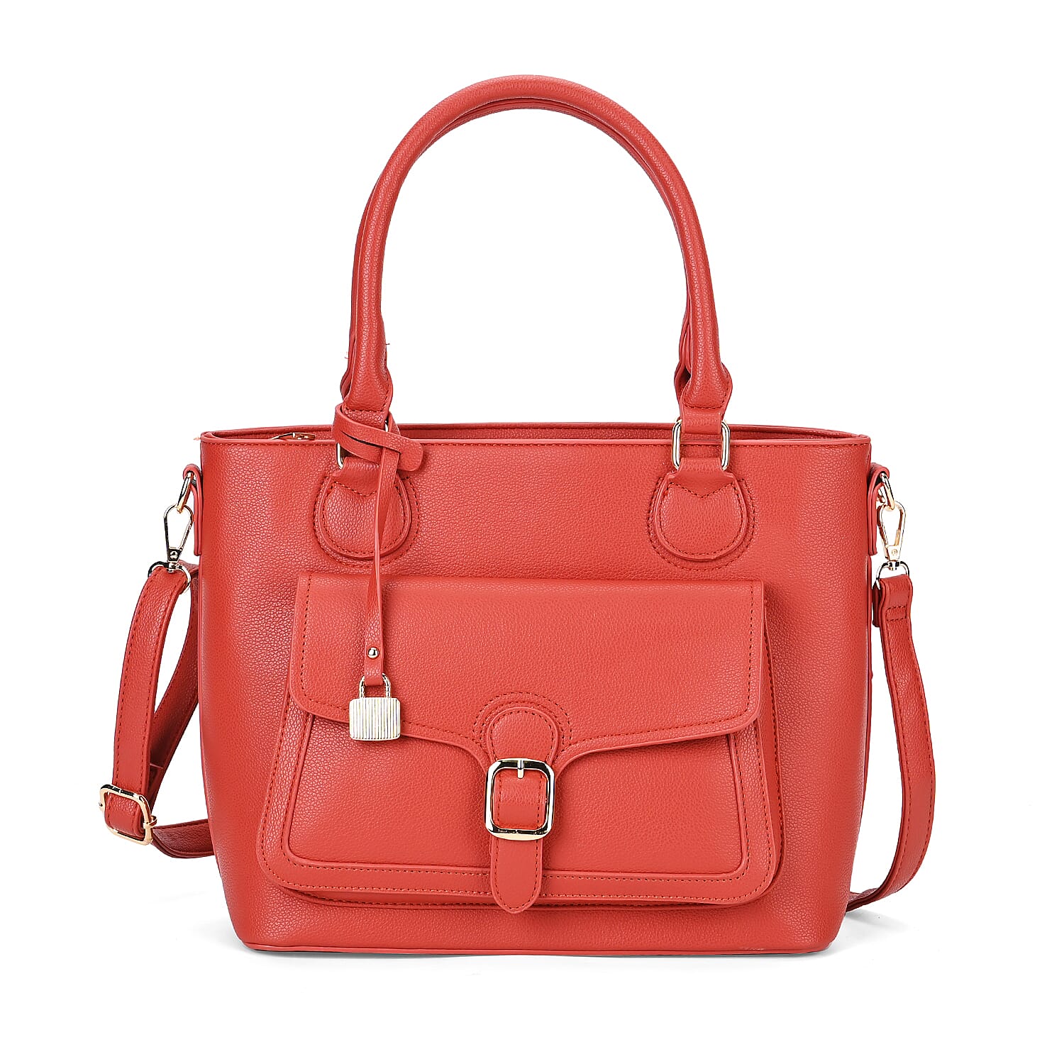 Solid Satchel Crossbody Bag - Orange