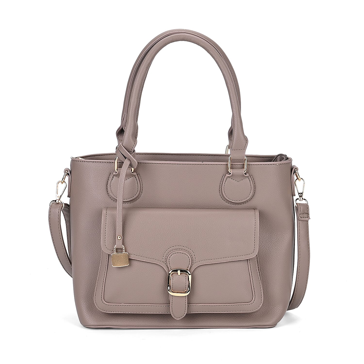 Solid Satchel Crossbody Bag - Grey
