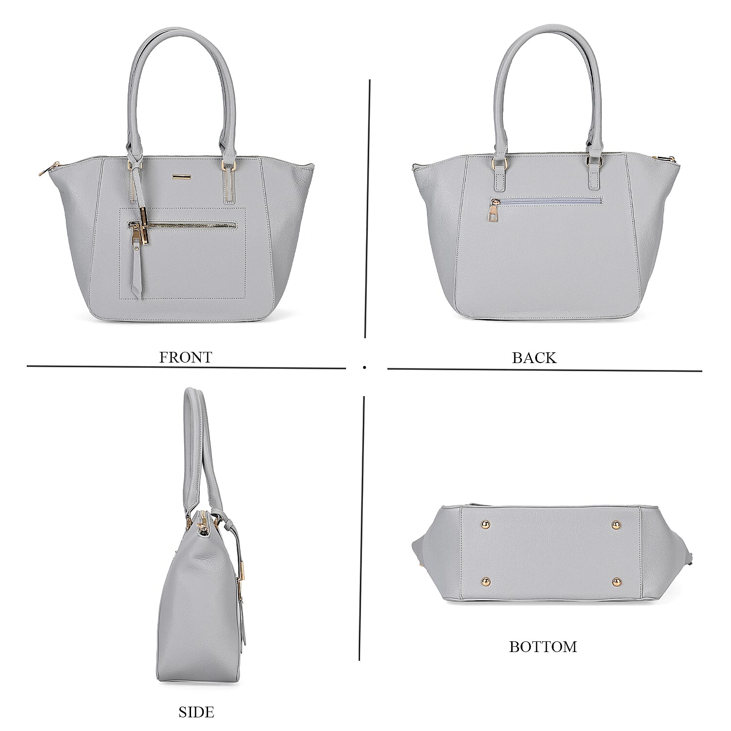 ONE TIME CLOSEOUT DEAL - Large Convertible Fully Lined Crossbody Bag  - Grey