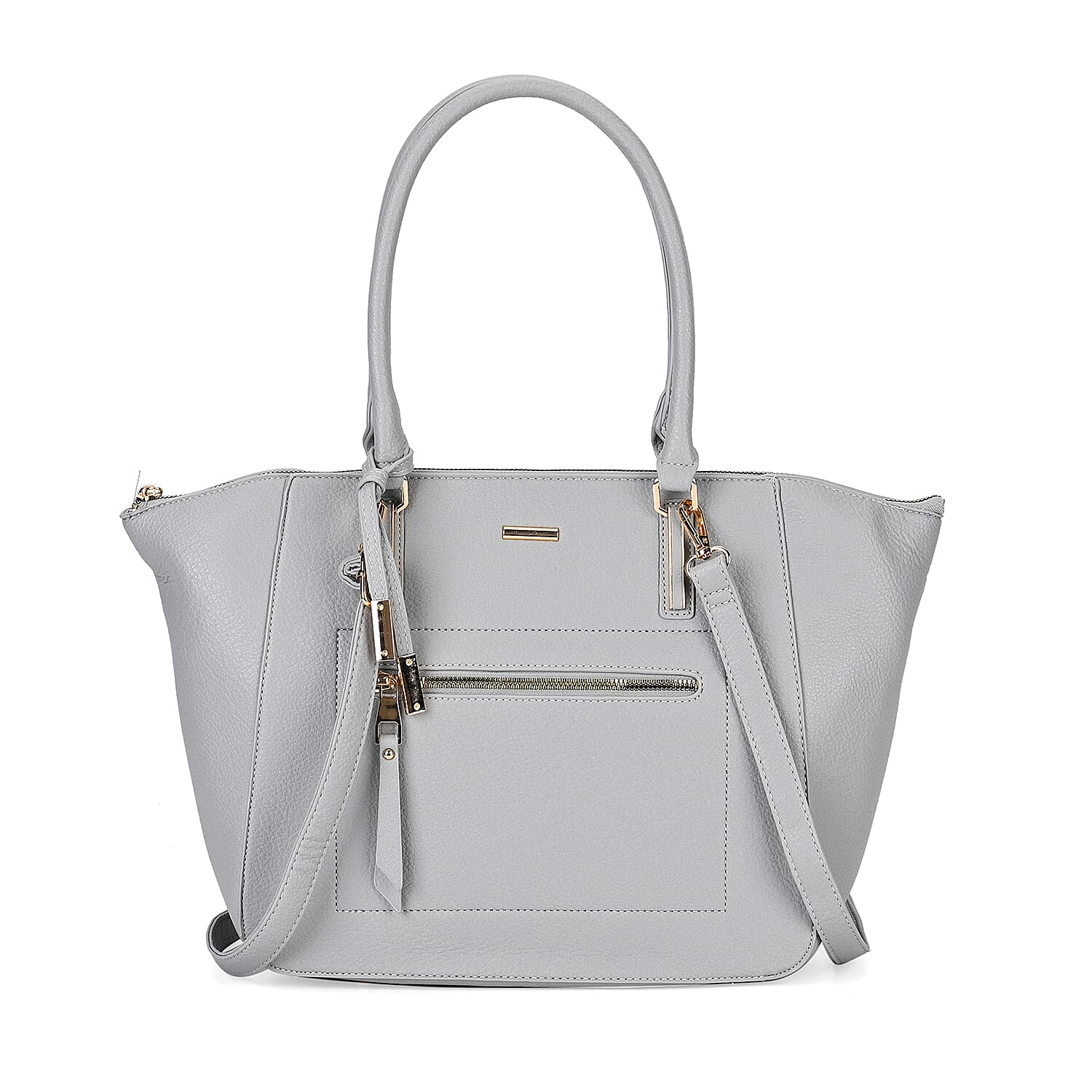 ONE TIME CLOSEOUT DEAL - Large Convertible Fully Lined Crossbody Bag  - Grey