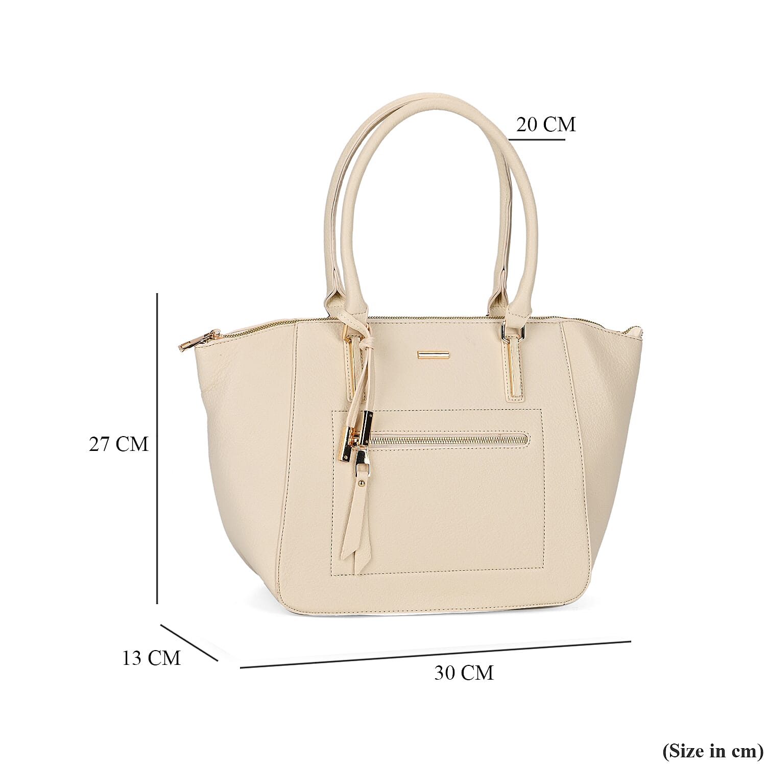 ONE TIME CLOSEOUT DEAL - Large Convertible Fully Lined Crossbody Bag  - Off White