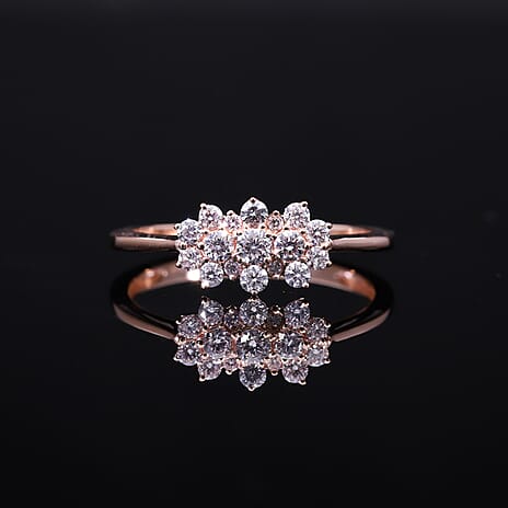 One Time Blowout - Very Rare Find- 9K Rose Gold Certified (VS-SI) Natural Pink Diamond Boat Ring 0.50 Ct.