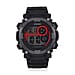 STRADA Electronic Movement 3ATM Water Resistant Gold Multifunctional LED Dial Watch with Black Colour TPU Strap
