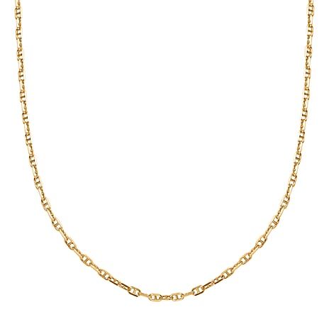 JCK Vegas Closeut - Yellow Gold Overlay Sterling Silver Mariner Necklace (Size - 24)