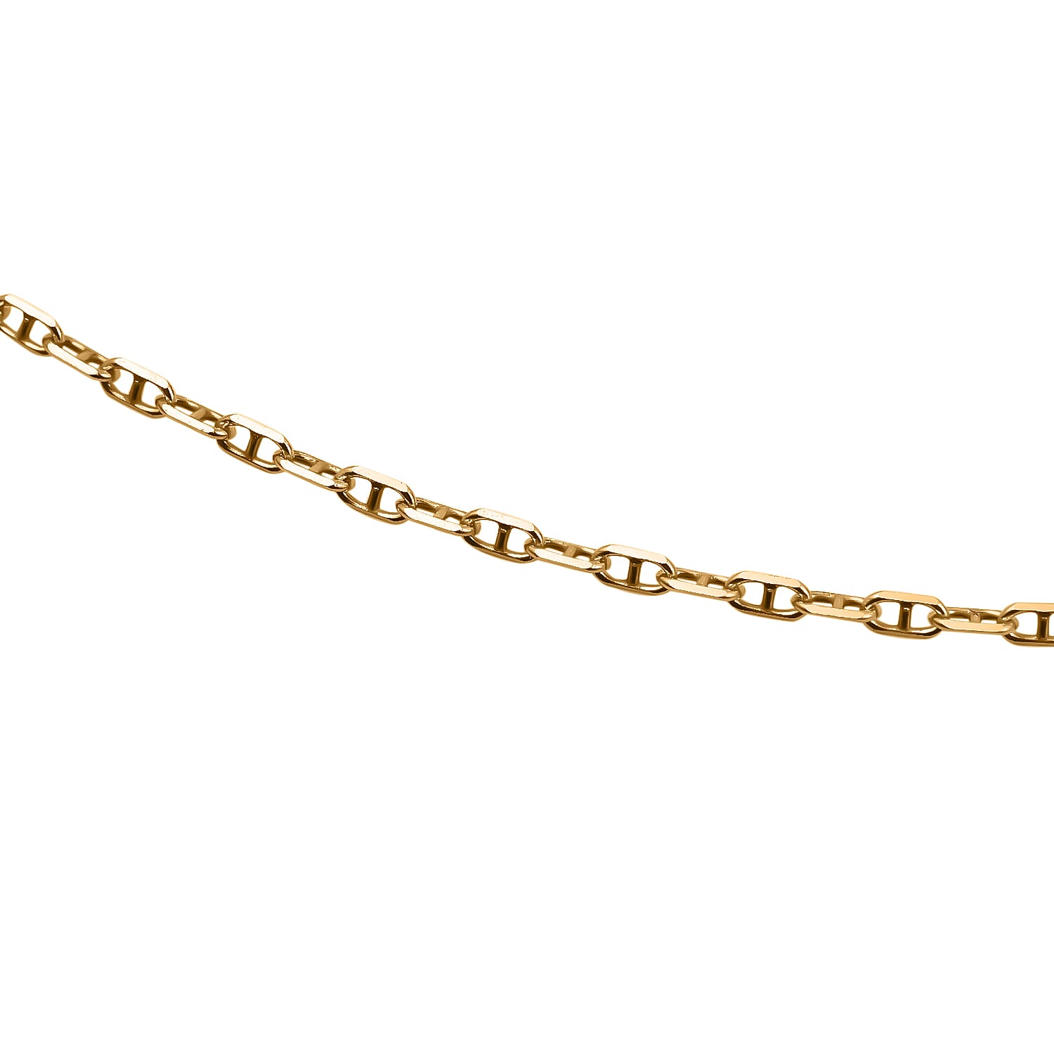 JCK Vegas Closeut - Yellow Gold Overlay Sterling Silver Mariner Necklace (Size - 24)