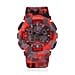 GENOA TIME V2 Double Electronic Movement 3ATM Water Resistant Camouflage Blue Multifunctional LED Dial Watch with TPU Strap