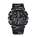 GENOA TIME V2 Double Electronic Movement 3ATM Water Resistant Camouflage Blue Multifunctional LED Dial Watch with TPU Strap
