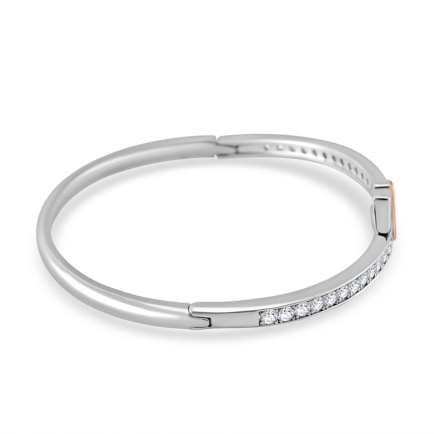 Close Out Deal- White Cubic Zirconia  Bangle (Size 7.5)