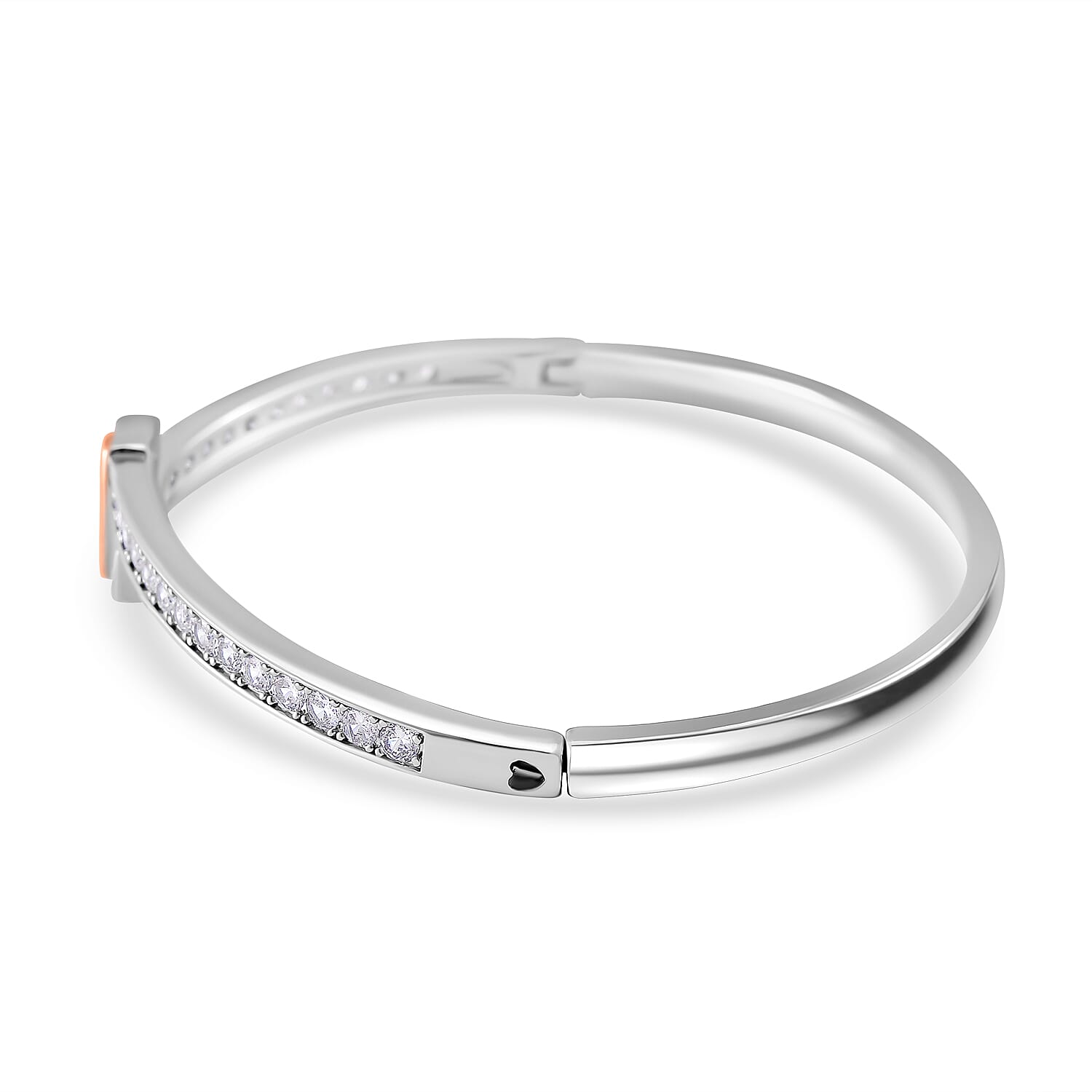 Close Out Deal- White Cubic Zirconia  Bangle (Size 7.5)