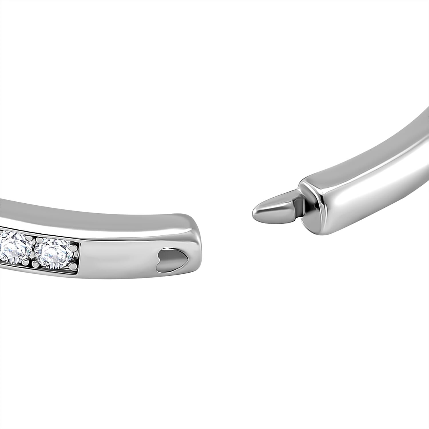 Close Out Deal- White Cubic Zirconia  Bangle (Size 7.5)