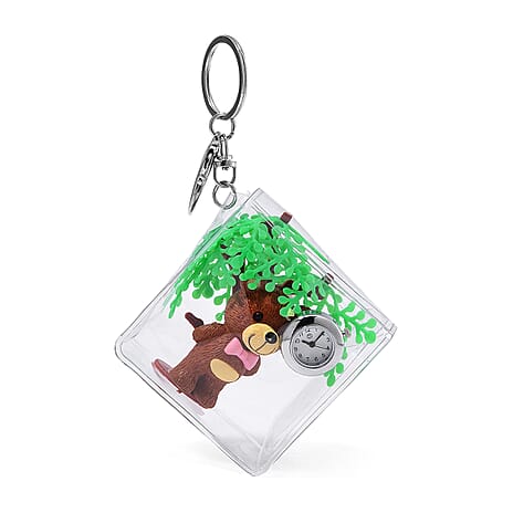 Strada Quartz  Movement Keychain Watch - Teddy
