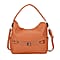 Solid Hobo Style Shoulder Bag - Black