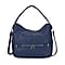 Solid Hobo Style Shoulder Bag - Black