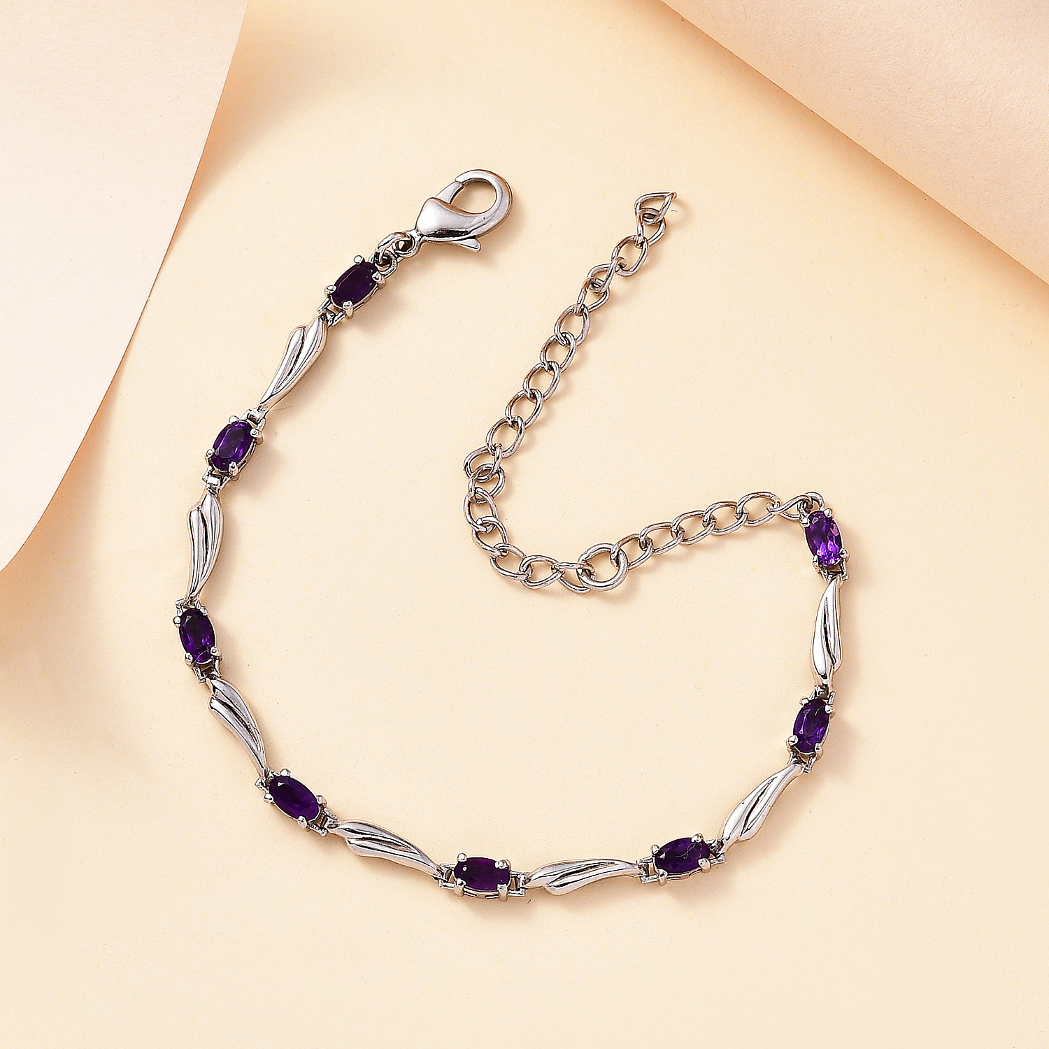 Sea Rhyme Collection - Amethyst Bracelet (Size - 6.5-2 Inch Ext.)