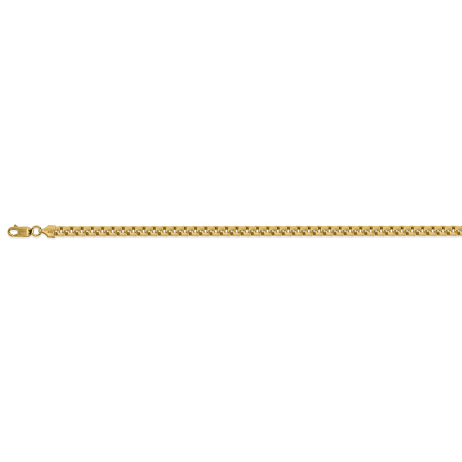 Italian Closeout Deal- Yellow Gold Plated Sterling Silver Flat Greek Box Necklce (Size - 24) With Lobster Clasp, Silver Wt. 39.70 Gms