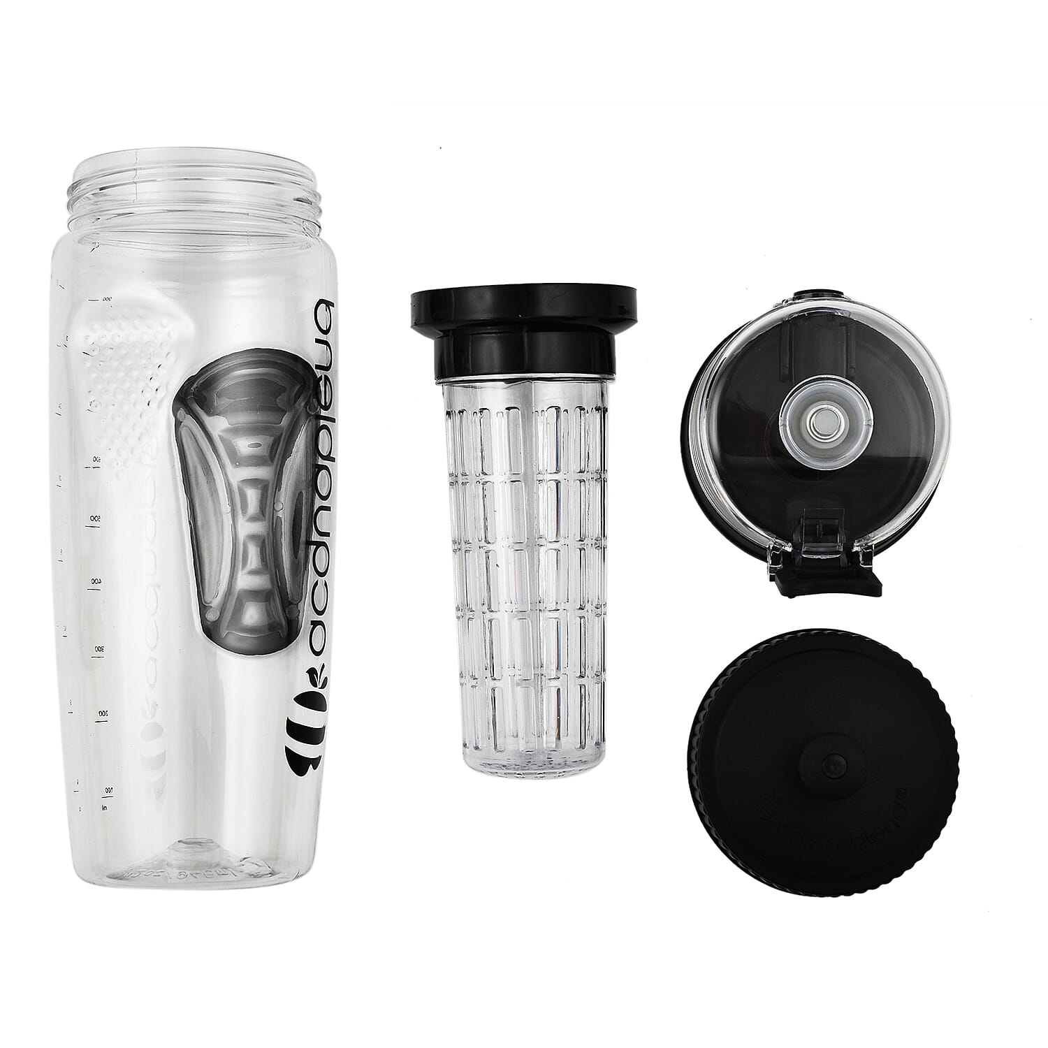 Acquablend Fruit Infuser Water Bottle 900ml - Black