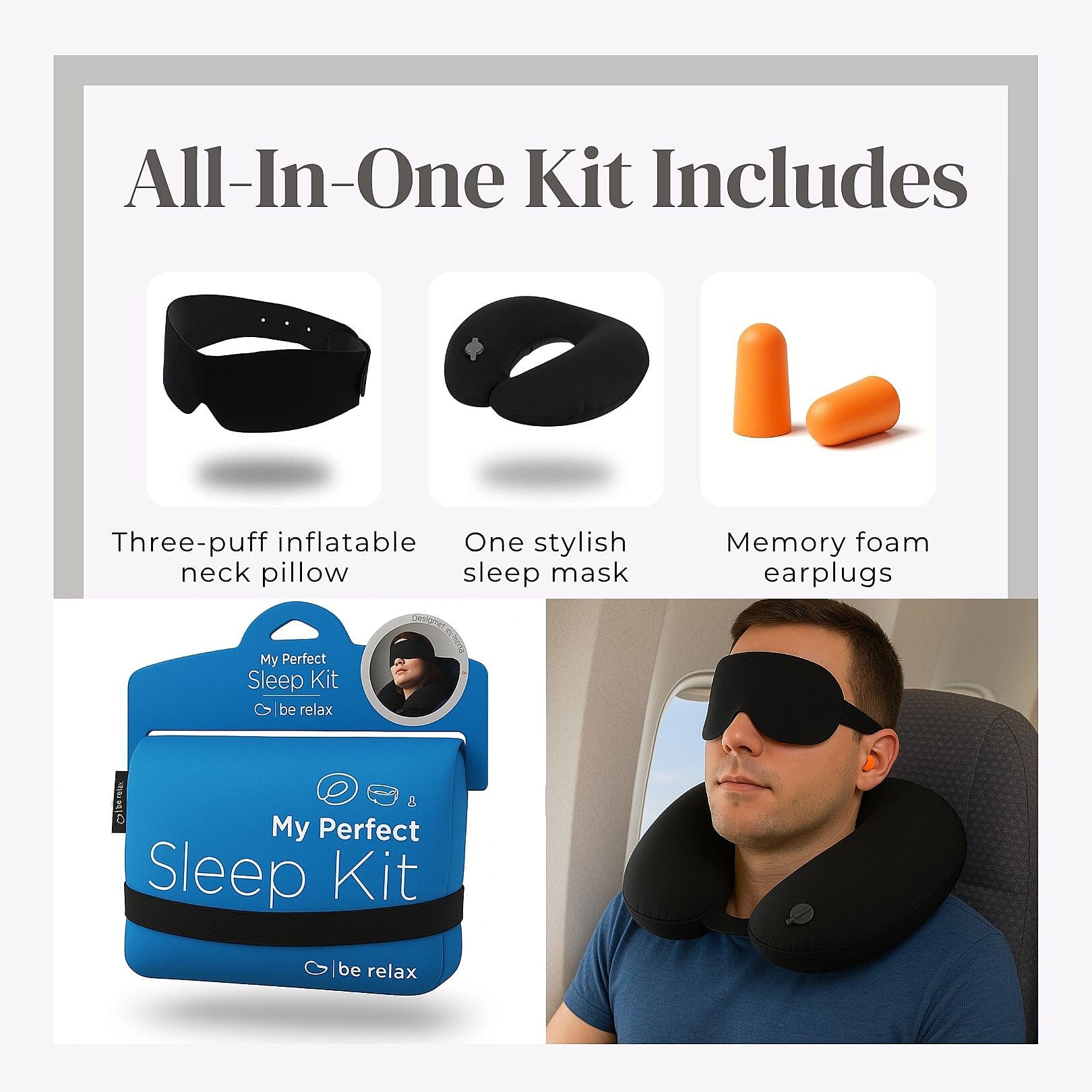 Be Relax- My Perfect Sleep Kit All In One - Blue
