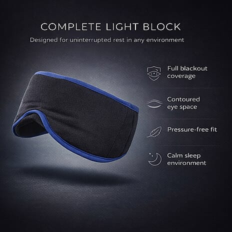Mysleepmask Blackout with Gel Inserts, Ear Plugs, Travel Case (Size S M)