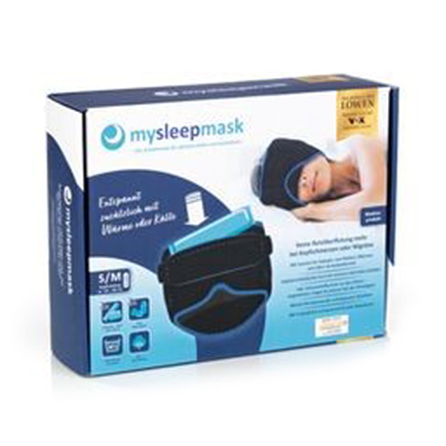 Mysleepmask Blackout with Gel Inserts, Ear Plugs, Travel Case (Size S M)