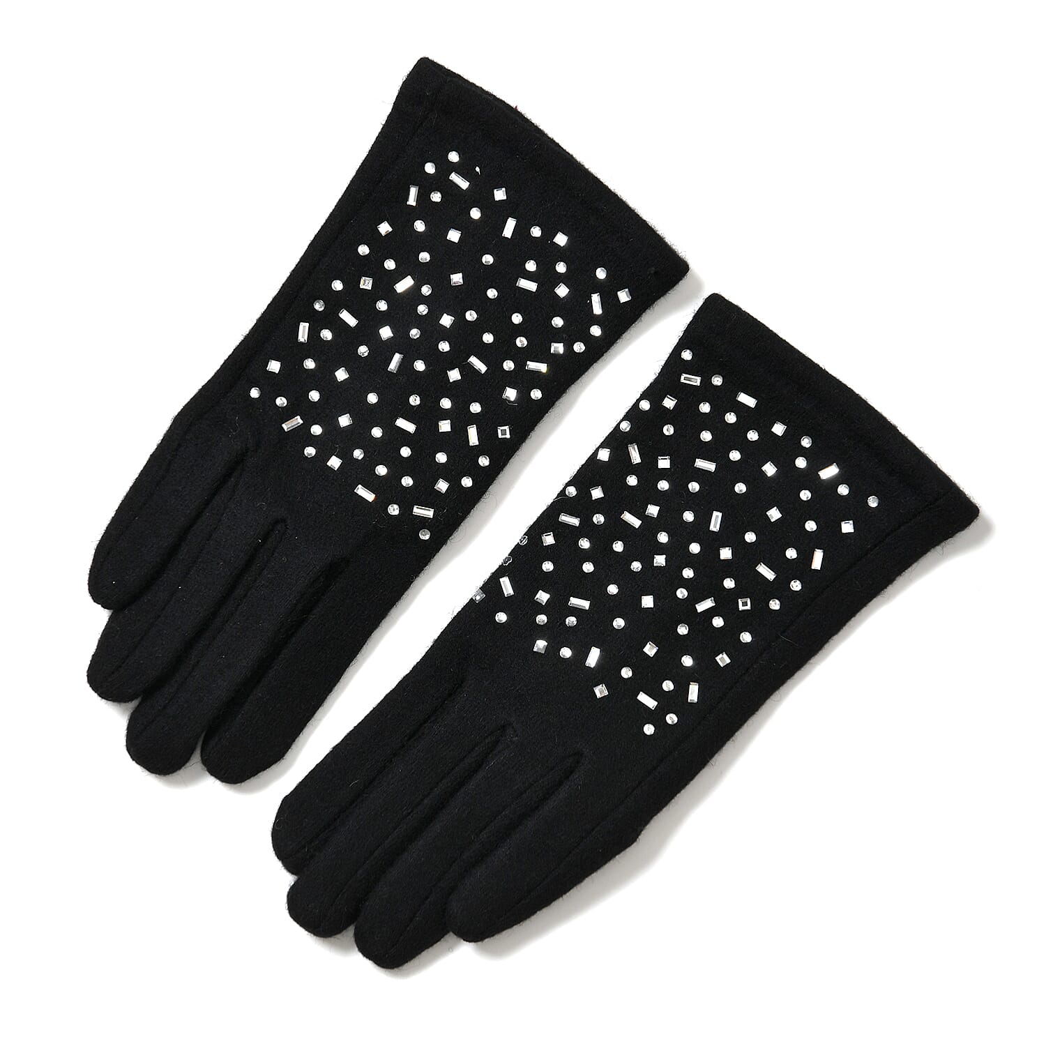 Set of 2 Crystal Pattern Hat & Gloves